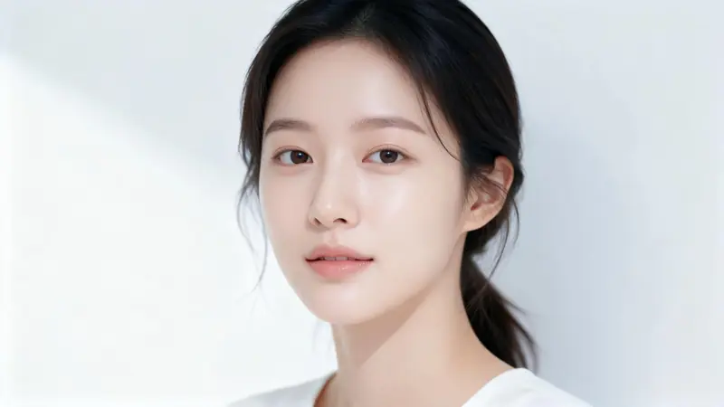 맑은 피부의 여성 얼굴